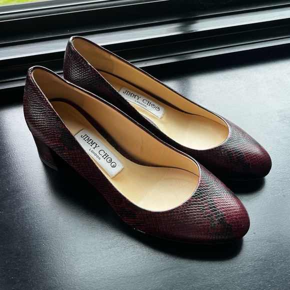 Jimmy Choo Snakeskin Ballet Heels - Picture 1 of 6